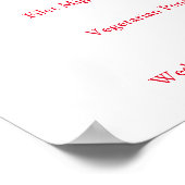 Poster Élégant Mariage de calligraphie rouge (Coin)