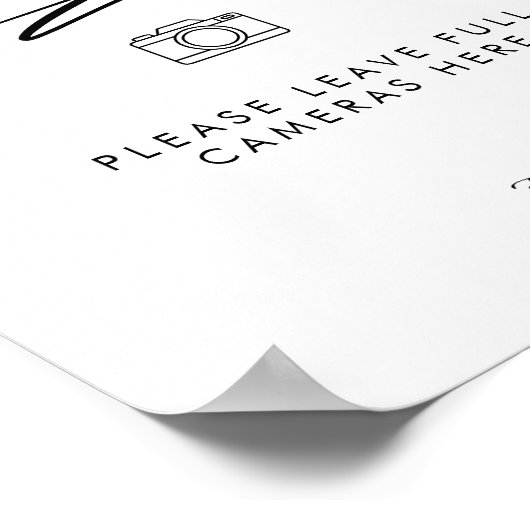 Poster Élégant Mariage de caméra jetable Oh Snap (Coin)