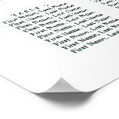 Poster Élégant Mariage de feuillage vert (Coin)