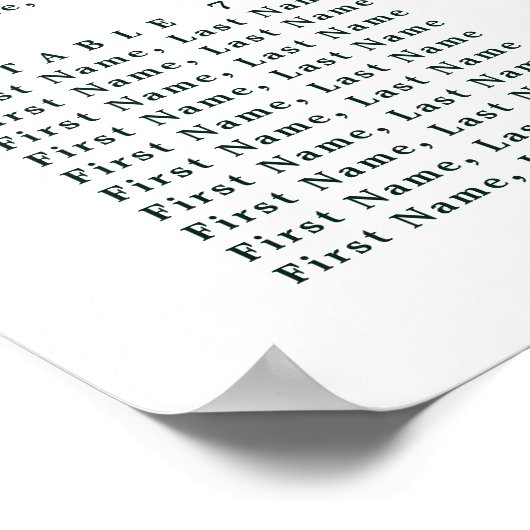 Poster Élégant Mariage de feuillage vert (Coin)