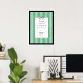 Poster Élégant Mariage de la bordure noire - (Bureau à domicile)