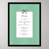 Poster Élégant Mariage de la bordure noire - (Devant)
