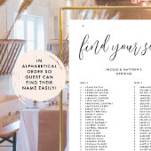 Poster Élégant Mariage de l'ordre alphabétique