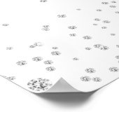 Poster Élégant Mariage de Parties scintillant Diamond Arg (Coin)