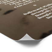 Poster Élégant mariage de plan de siège photo (Coin)