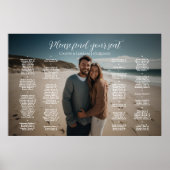 Poster Élégant mariage de plan de siège photo (Devant)