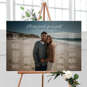 Poster Élégant mariage de plan de siège photo