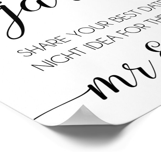 Poster Élégant Mariage de police Date Jar Signal (Coin)