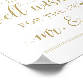 Poster Elégant Mariage de script or antique (Coin)
