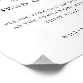 Poster Élégant Mariage de script toss de pétale (Coin)