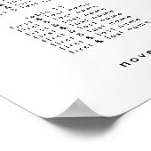 Poster Élégant Mariage de script - Welcome Chart (Coin)