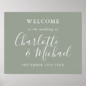 Poster Elégant Mariage de signature Silver Sage (Devant)