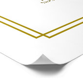 Poster Élégant Mariage de table 19 Floral (Coin)