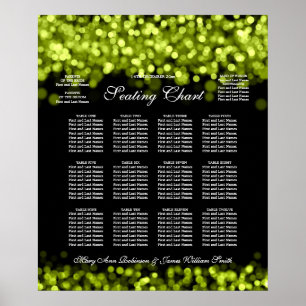 Poster Élégant Mariage Diagramme de mariage Lumières de c