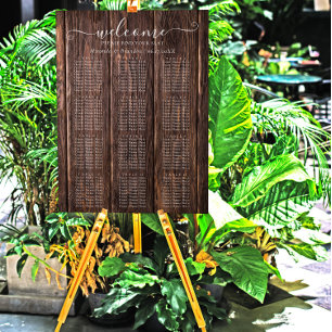 Poster Élégant Mariage en bois rustique