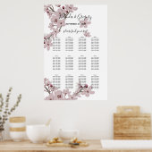 Poster Élégant Mariage en fleurs de cerisier (Cuisine)