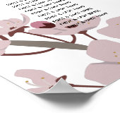 Poster Élégant Mariage en fleurs de cerisier (Coin)