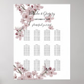 Poster Élégant Mariage en fleurs de cerisier (Devant)