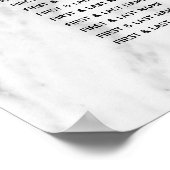 Poster Élégant Mariage en marbre géométrique (Coin)