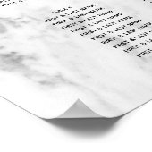 Poster Élégant Mariage en marbre géométrique (Coin)