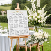 Poster Élégant Mariage Filigree Or