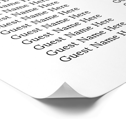 Poster Élégant Mariage floral bleu chic (Coin)