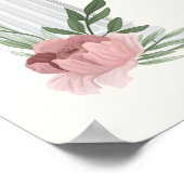 Poster Élégant Mariage Floral Colonne Jardin Mariage (Coin)