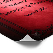 Poster Élégant mariage gothique enregistrer la date (Coin)