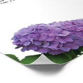 Poster Élégant Mariage Hydrangea Plat (Coin)