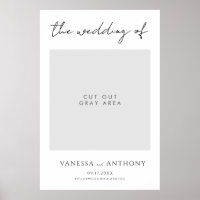 Élégant Mariage moderne photo Selfie Frame