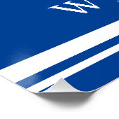 Poster Élégant Mariage nautique de la marine Monogramme B (Coin)