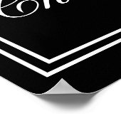 Poster Élégant Mariage Open Bar Champagne Bar Signal (Coin)