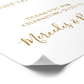 Poster Elégant Mariage Personnalisé Gold Faveurs Table (Coin)