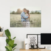 Poster Elégant mariage photo bienvenue (Bureau à domicile)