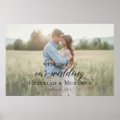 Poster Elégant mariage photo bienvenue (Devant)