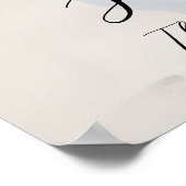 Poster Élégant mariage photo moderne signe de bienvenue (Coin)