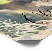 Poster Élégant mariage photo personnalisée écriture manus (Coin)