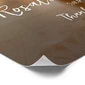 Poster Elégant mariage photo signe de bienvenue script mo (Coin)