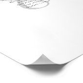 Poster Élégant Mariage simple 10 Table Siating Chart Sign (Coin)