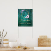 Poster Élégant Mariage vert (Cuisine)