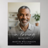 Poster Elegant Memorial Photo Script Welcome Sign (Devant)