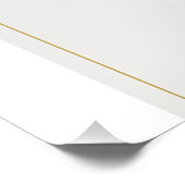 Poster Elégant Menu Mariage Floral Or Marocain (Coin)