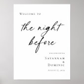 Poster Elegant minimal The Night Before Rehearsal welcome (Devant)
