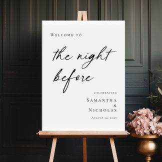 Poster Elegant minimal The Night Before Rehearsal welcome