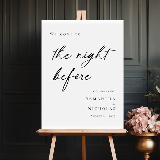 Poster Elegant minimal The Night Before Rehearsal welcome