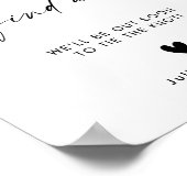 Poster Élégant minimaliste attraper un verre Mariage Sign (Coin)