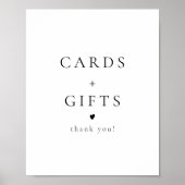 Poster Élégant minimaliste classique Cartes et cadeaux (Devant)