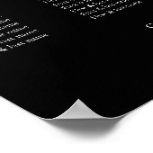 Poster Élégant minimaliste Mariage noir (Coin)