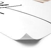 Poster Élégant minimaliste Mariage photo de bienvenue (Coin)