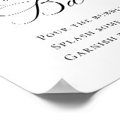 Poster Élégant minimaliste simple Mariage de bar Mimosa (Coin)